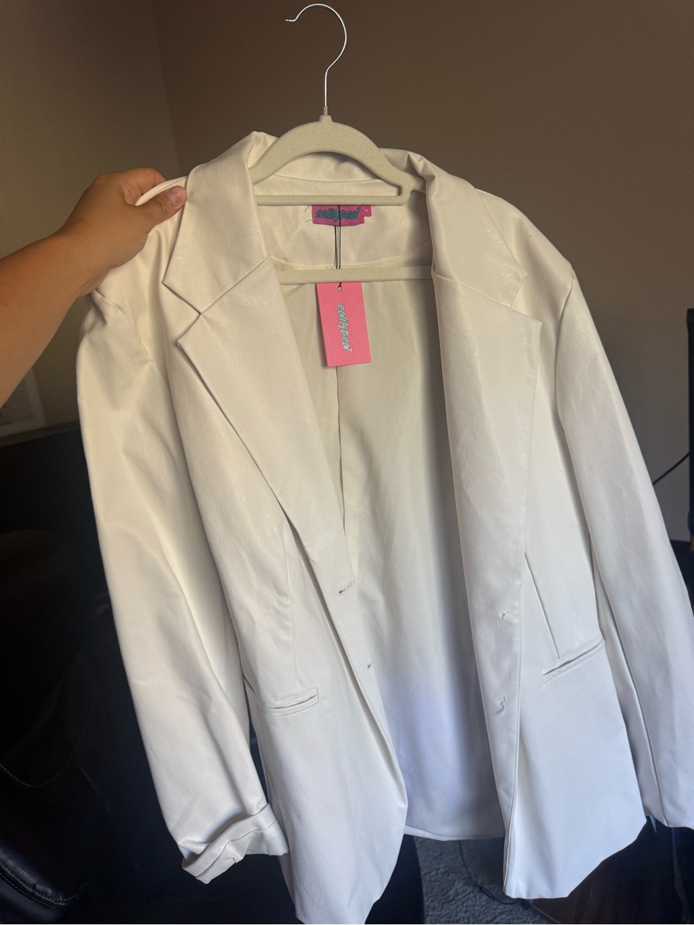 Edikted White Oversized Blazer Jacket